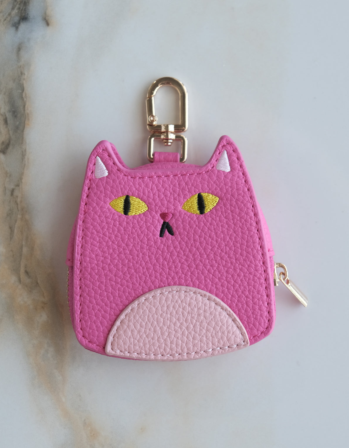 Coin Pouch Bag Charm | Pink Cat