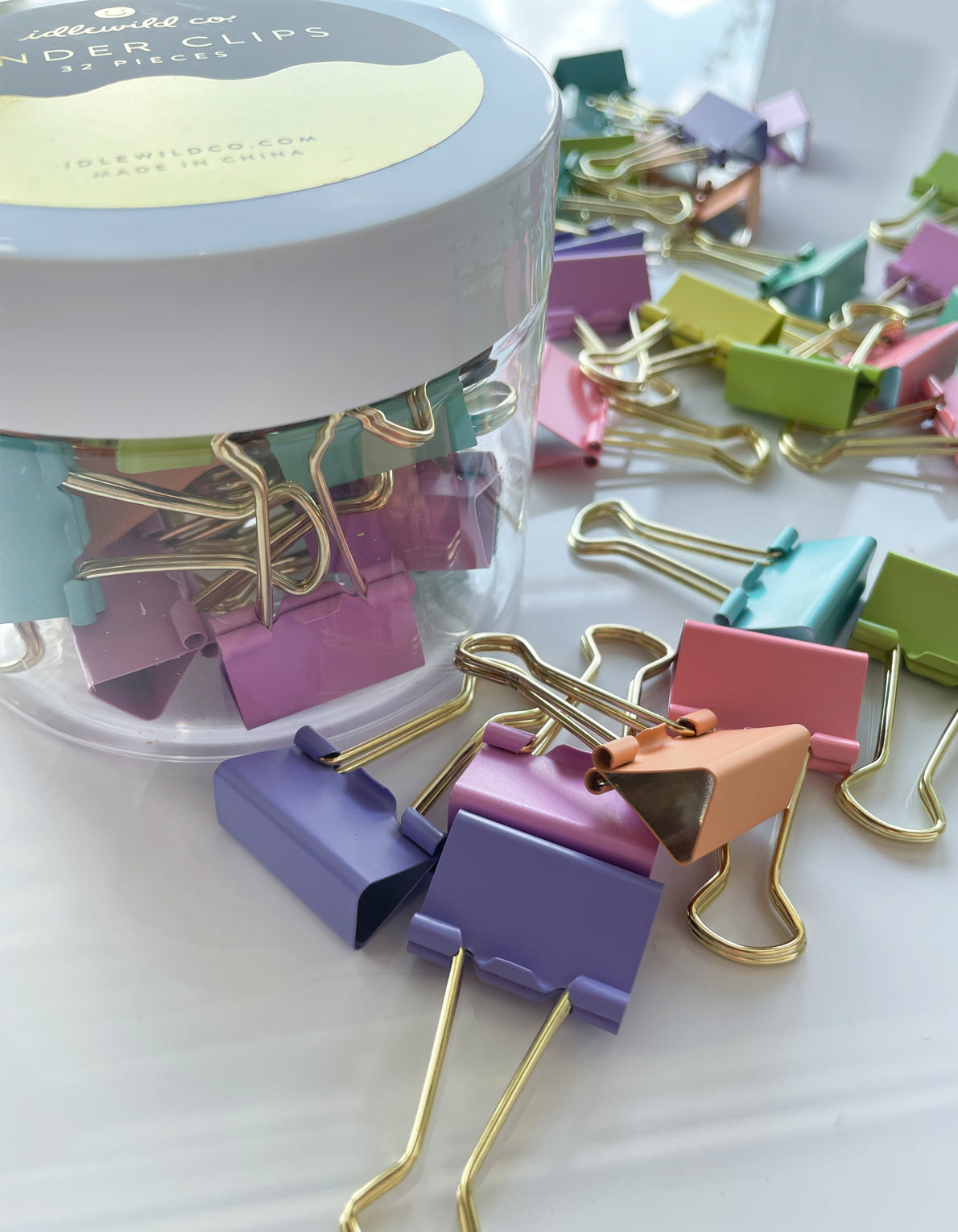 Binder Clips | Pastel Rainbow