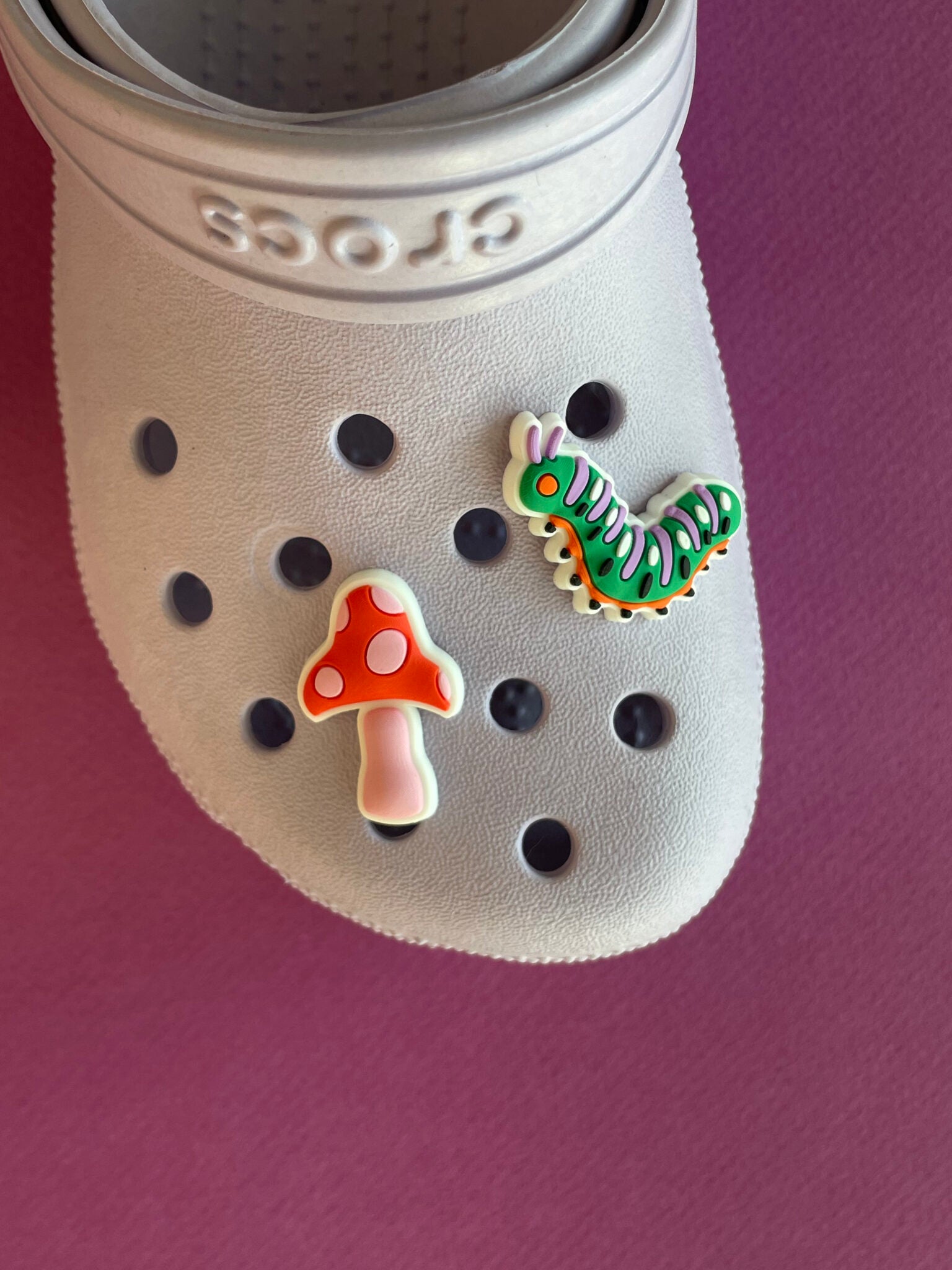Clog Charms | Mushroom & Caterpillar