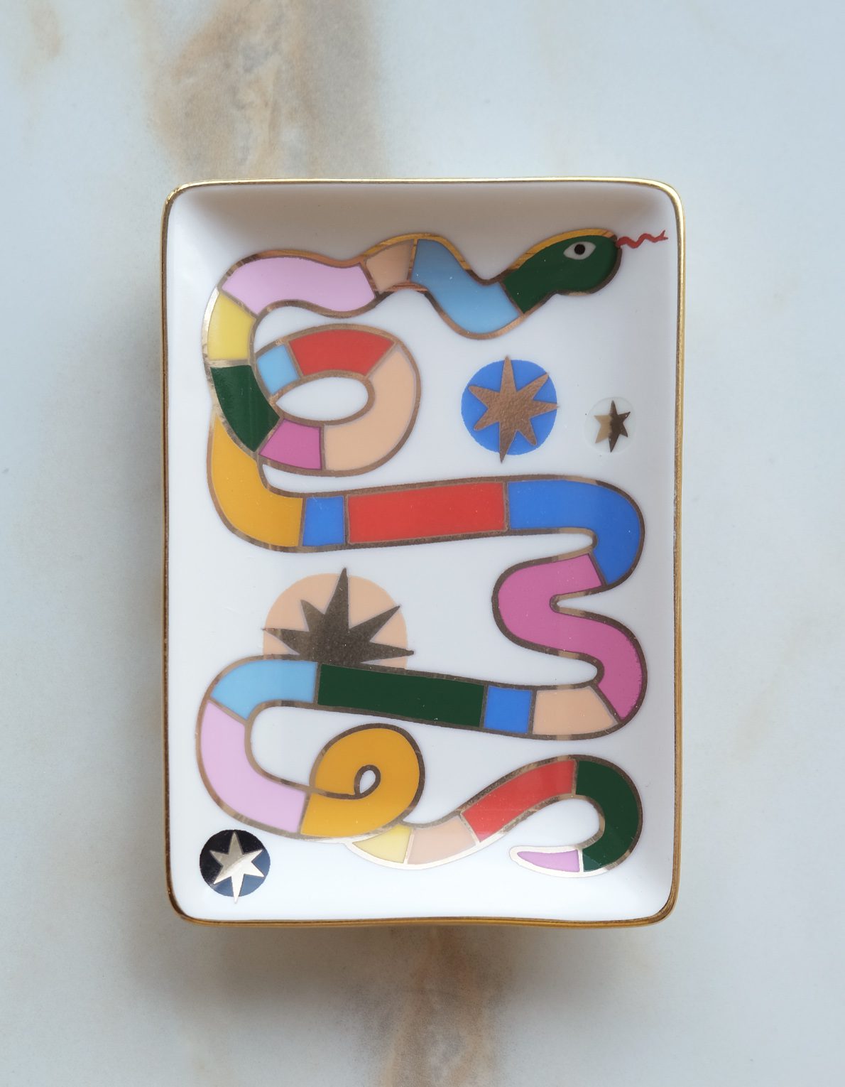 Porcelain Trinket Dish | Rainbow Snake