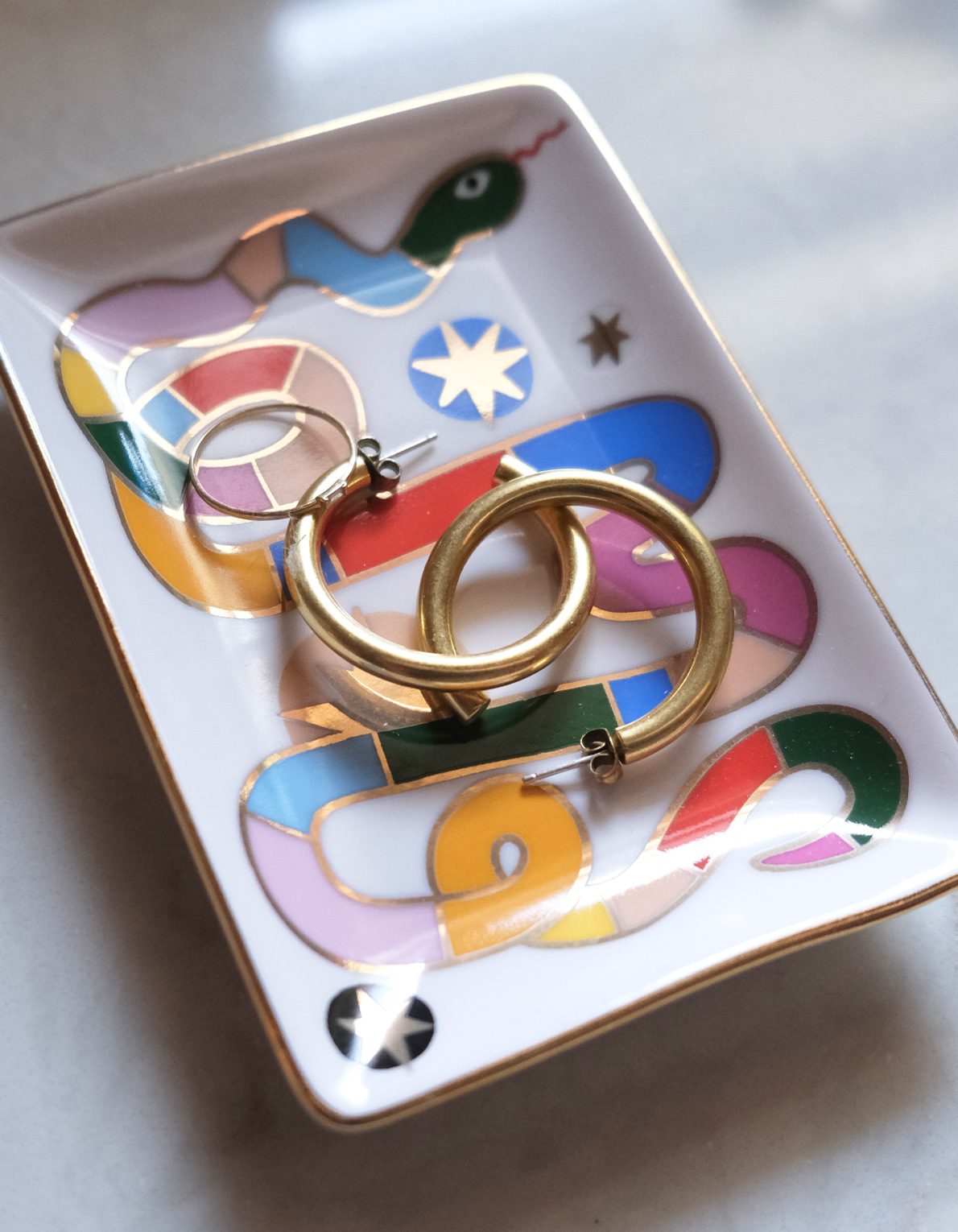 Porcelain Trinket Dish | Rainbow Snake