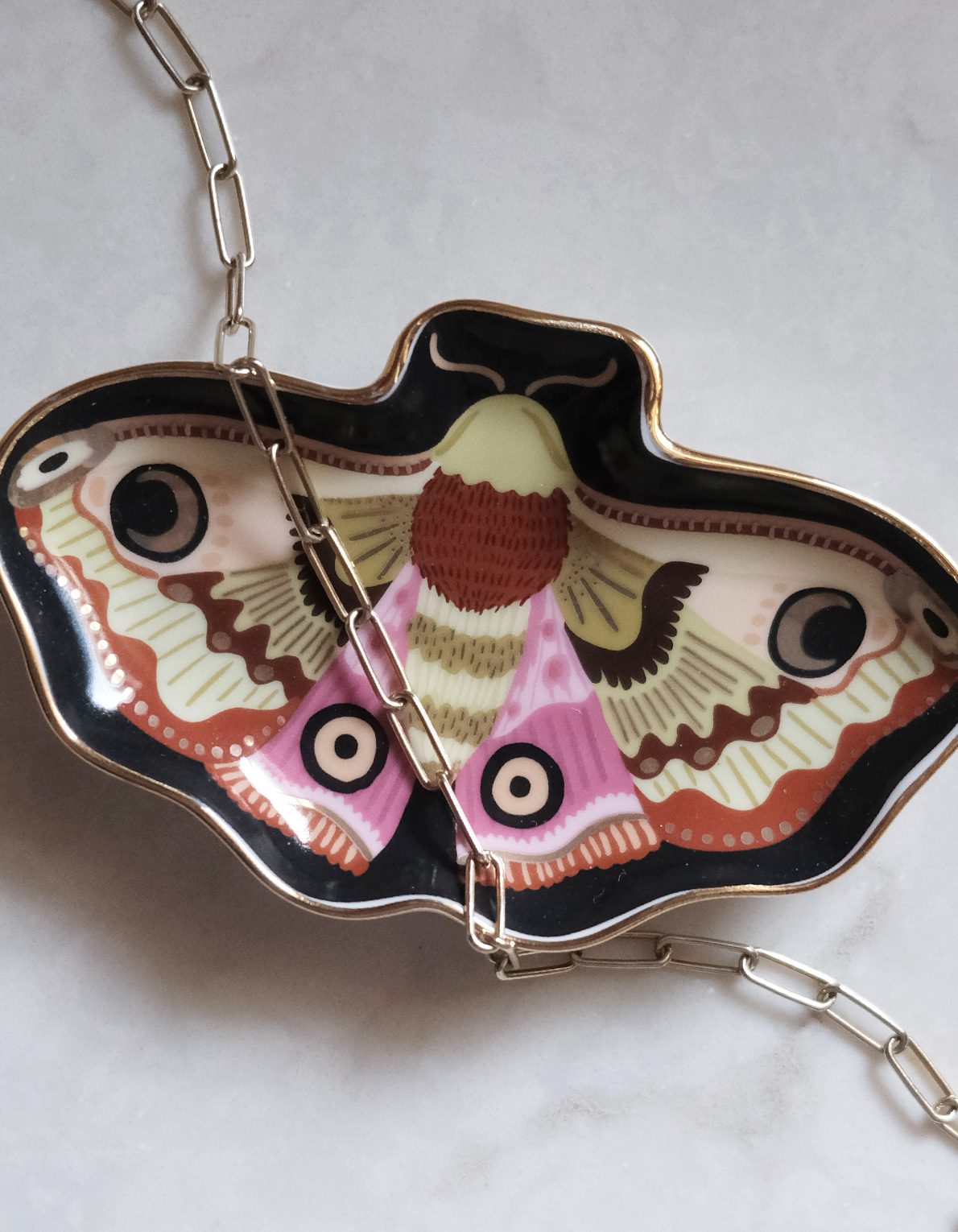 Porcelain Trinket Dish | Moon Moth