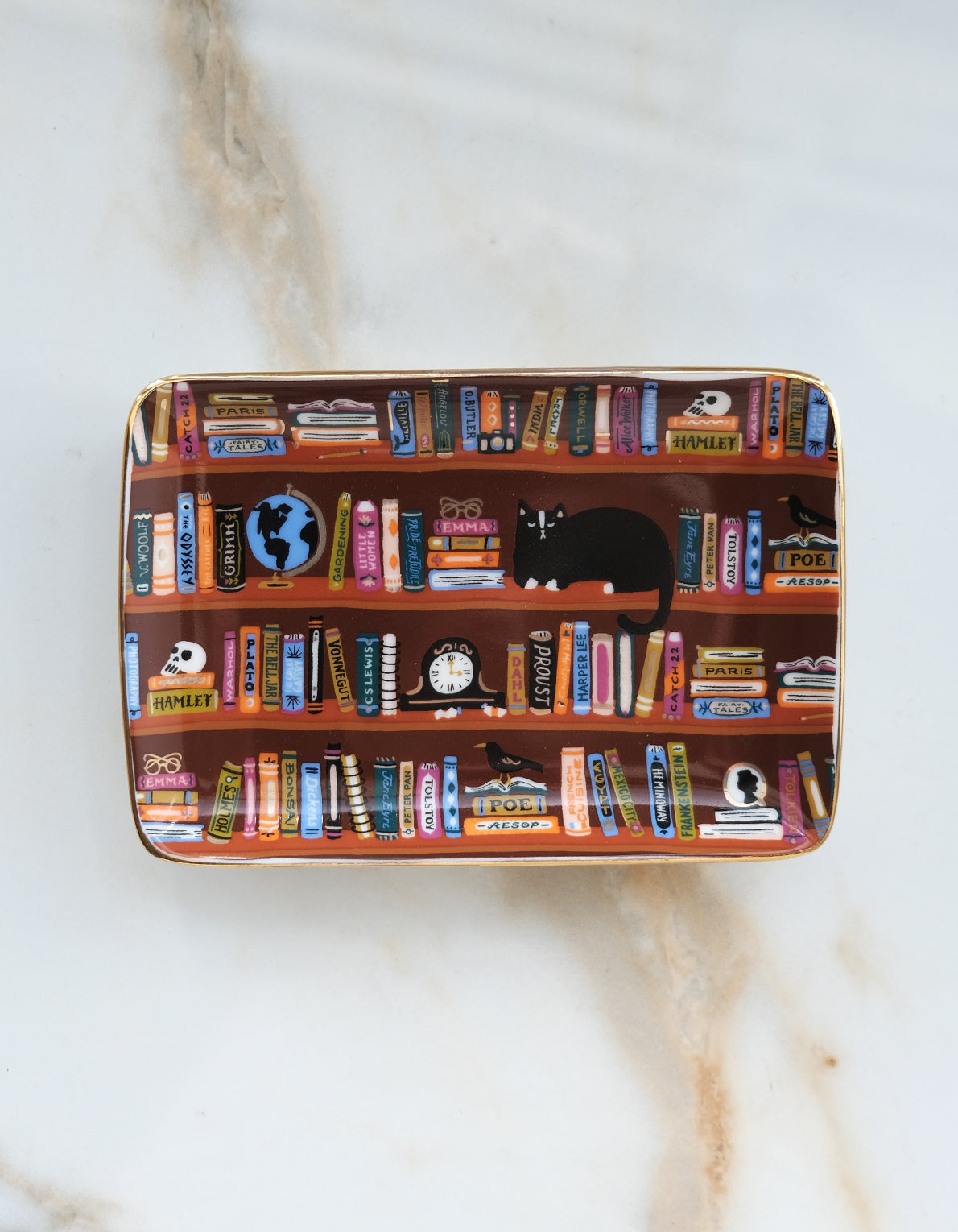 Porcelain Trinket Tray | Bookshelf