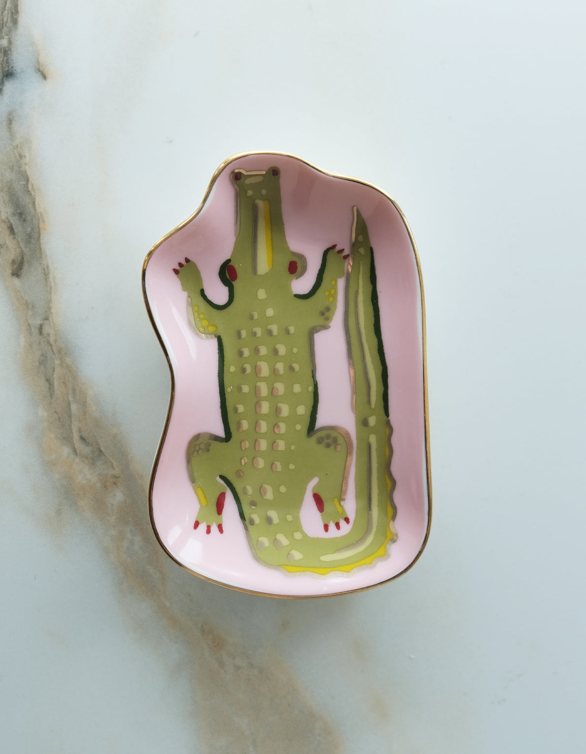 Porcelain Trinket Tray | Alligator