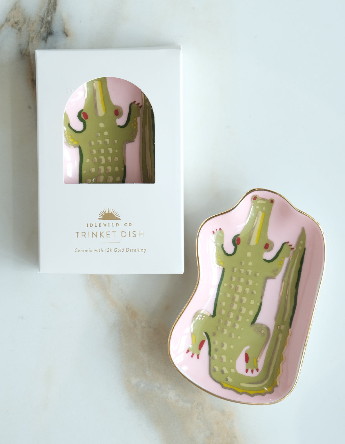 Porcelain Trinket Tray | Alligator