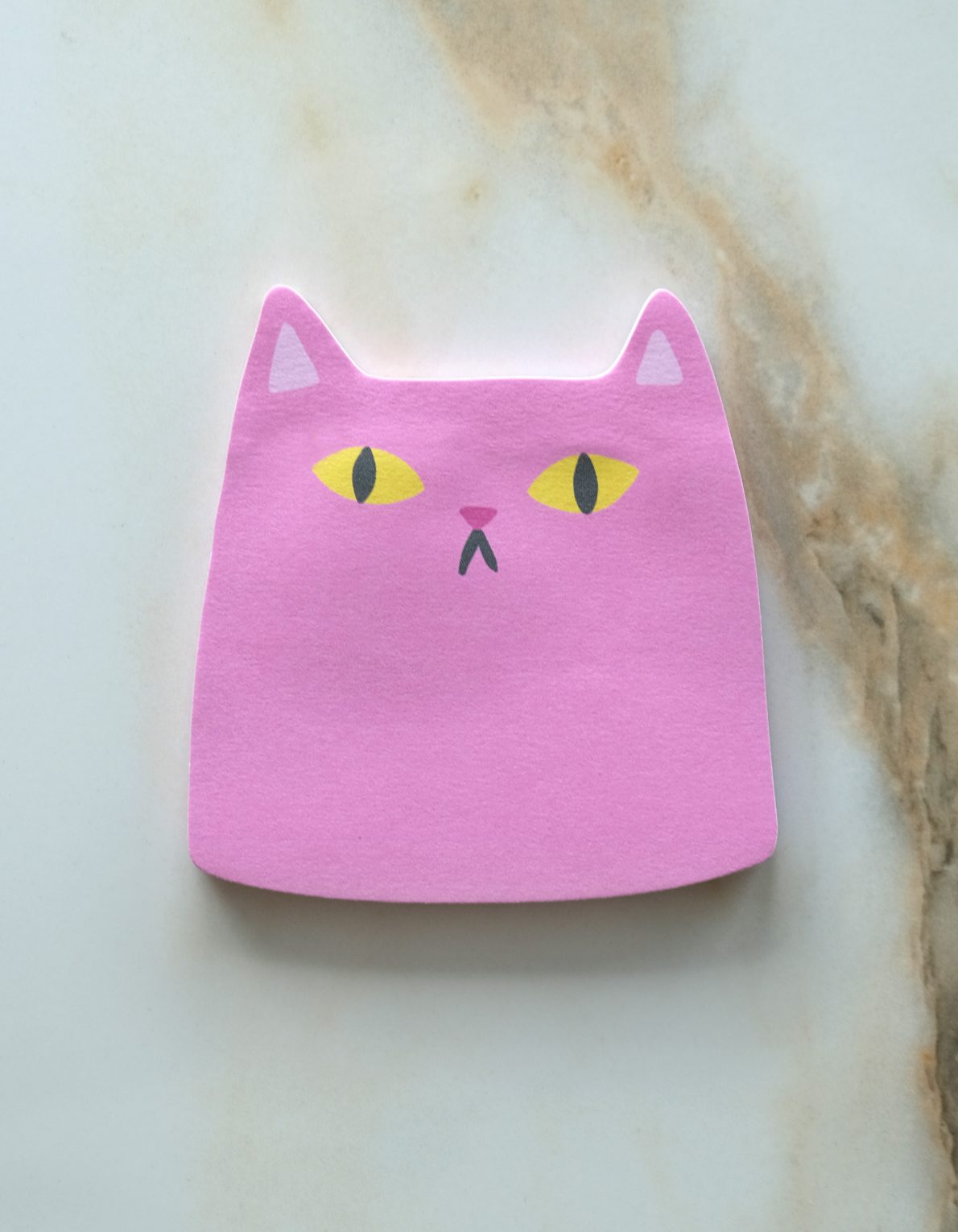 Die-Cut Sticky Note Pad | Pink Cat