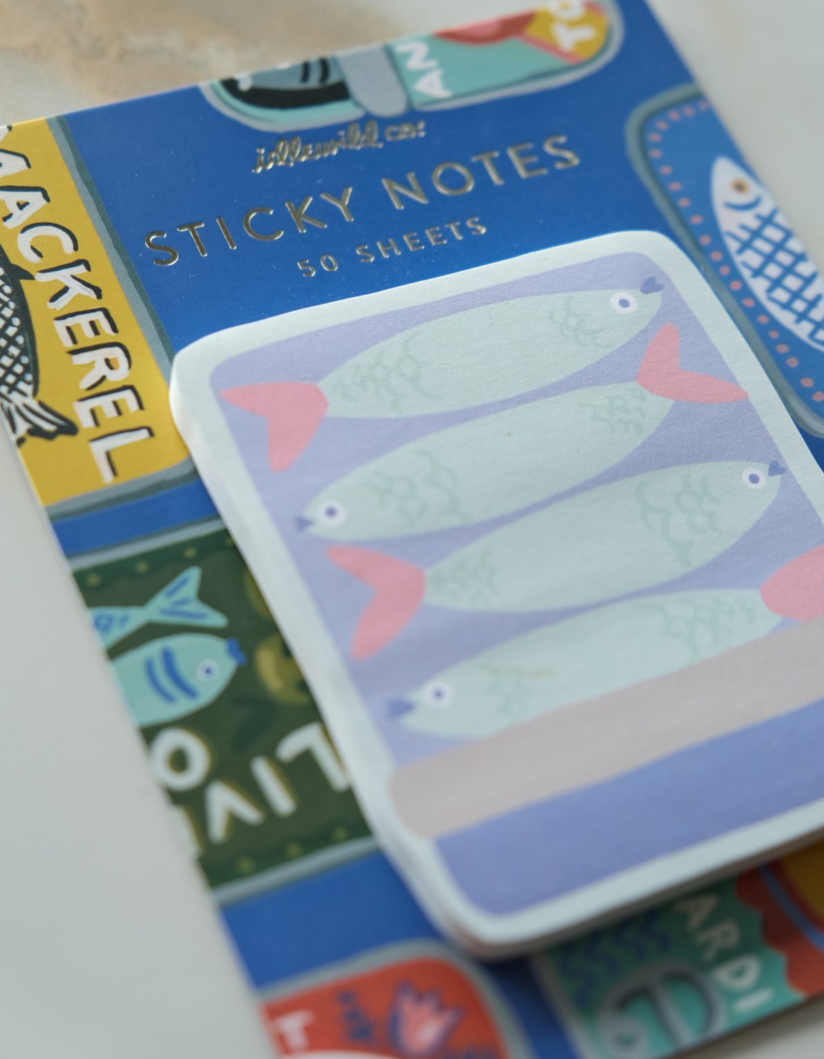 Die-Cut Sticky Note Pad | Tinned Fish