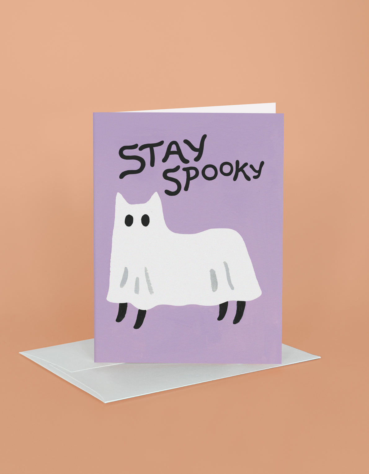 Halloween Greeting Card | Ghost Cat