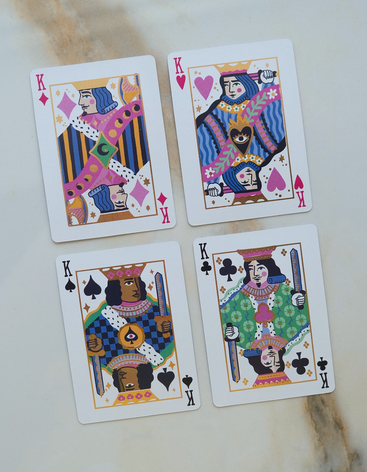 Neon Royals Playing Cards