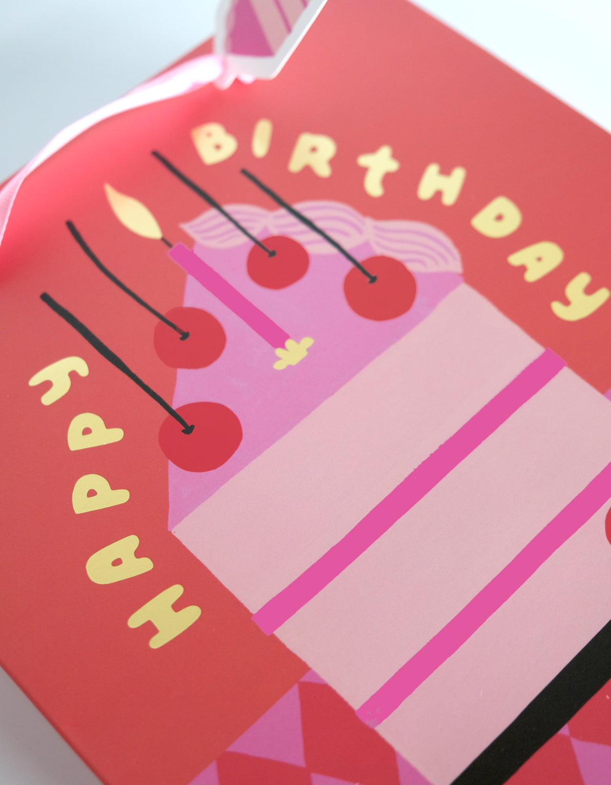 Gift Bag | Pink Cherry Birthday Cake