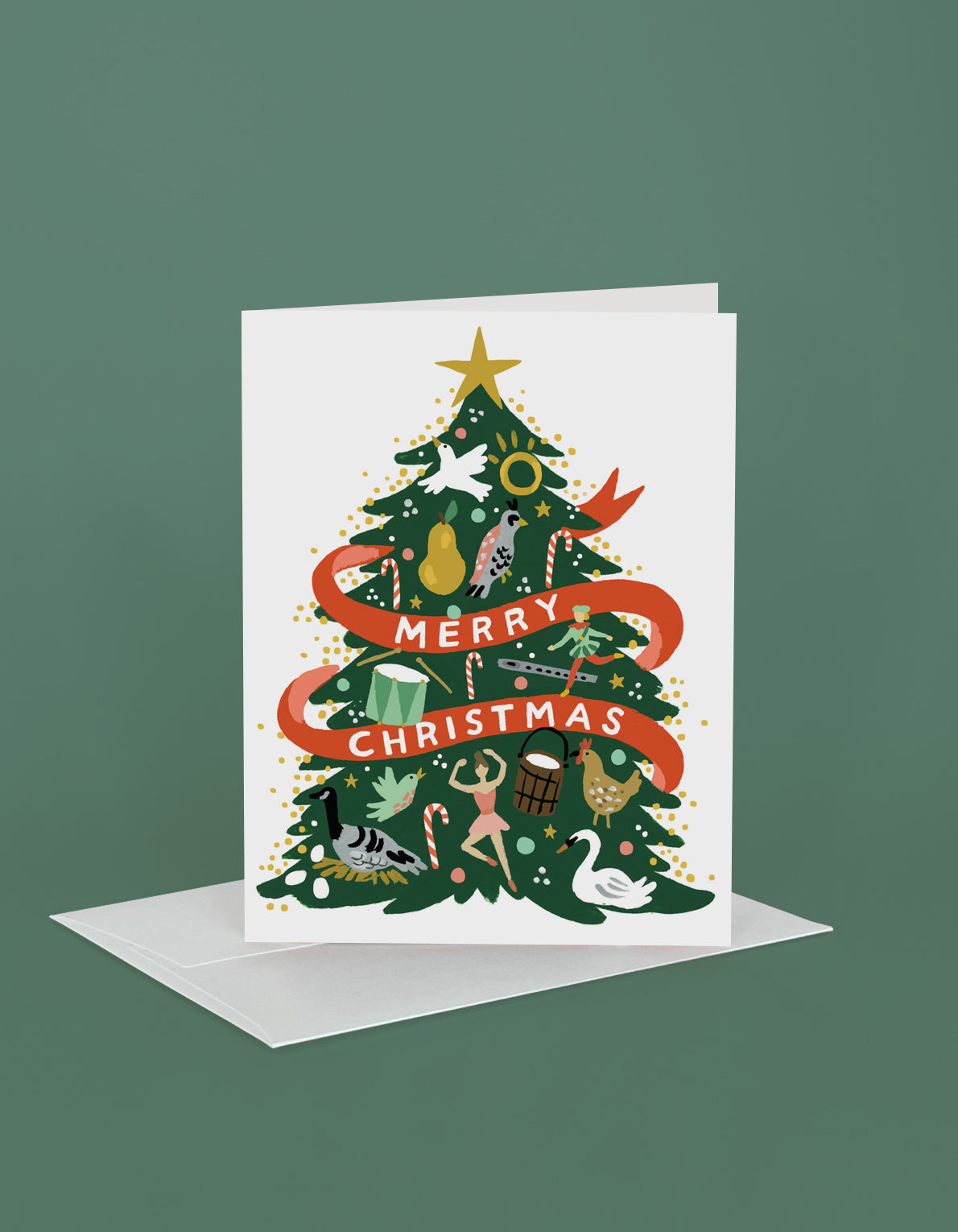Christmas Greeting Card | Twelve Days of Christmas Tree