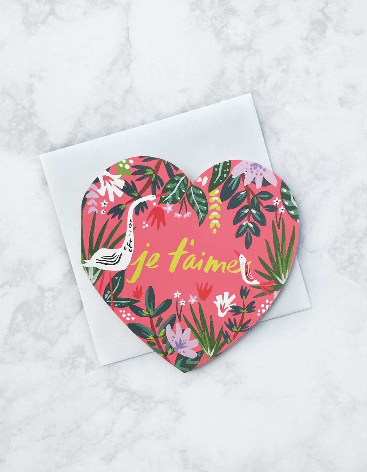 Love Greeting Card | Je T'aime Jungle Die-Cut