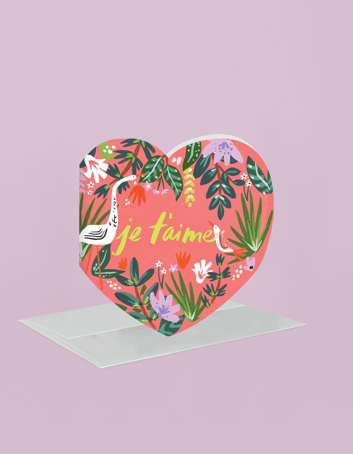 Love Greeting Card | Je T'aime Jungle Die-Cut