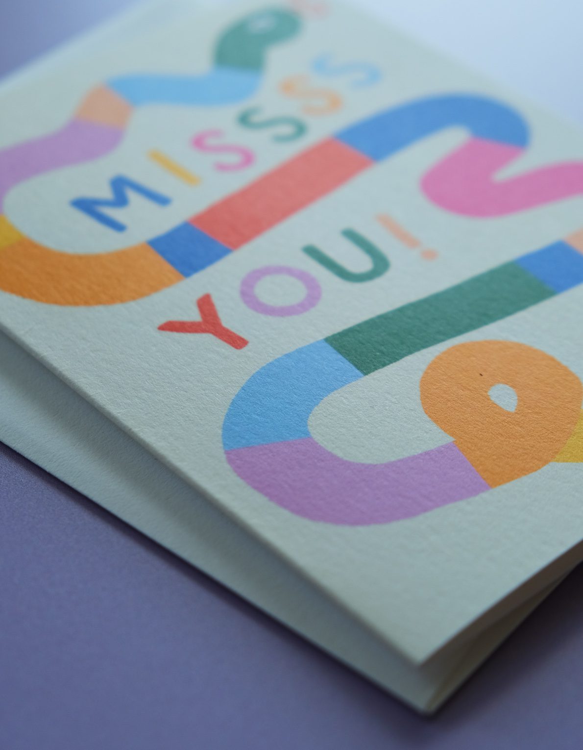 Miss You Greeting Card | Missss You "Snake"