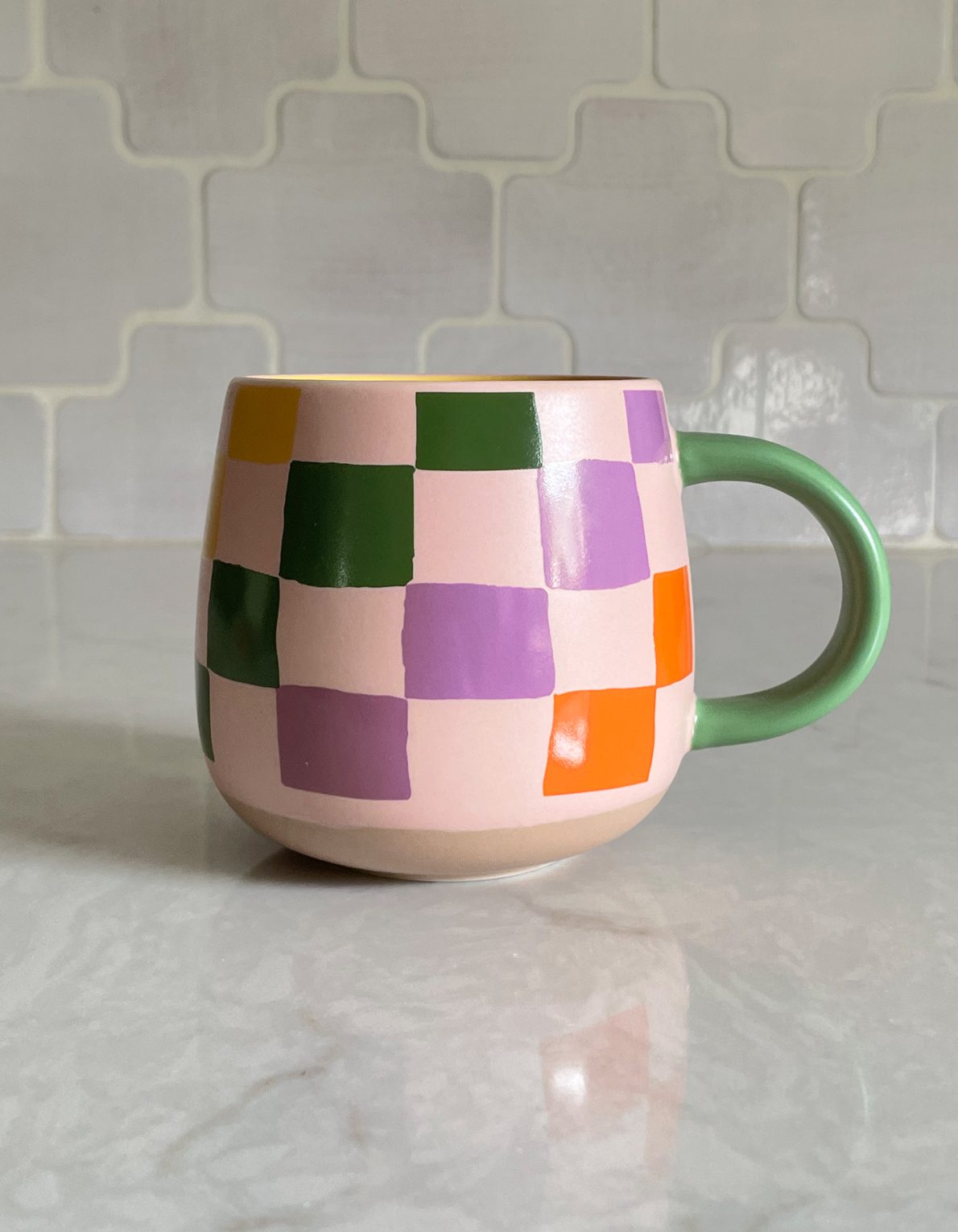 Ceramic Mug | Rainbow Checks