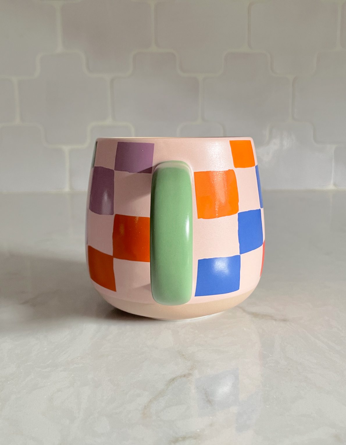 Ceramic Mug | Rainbow Checks
