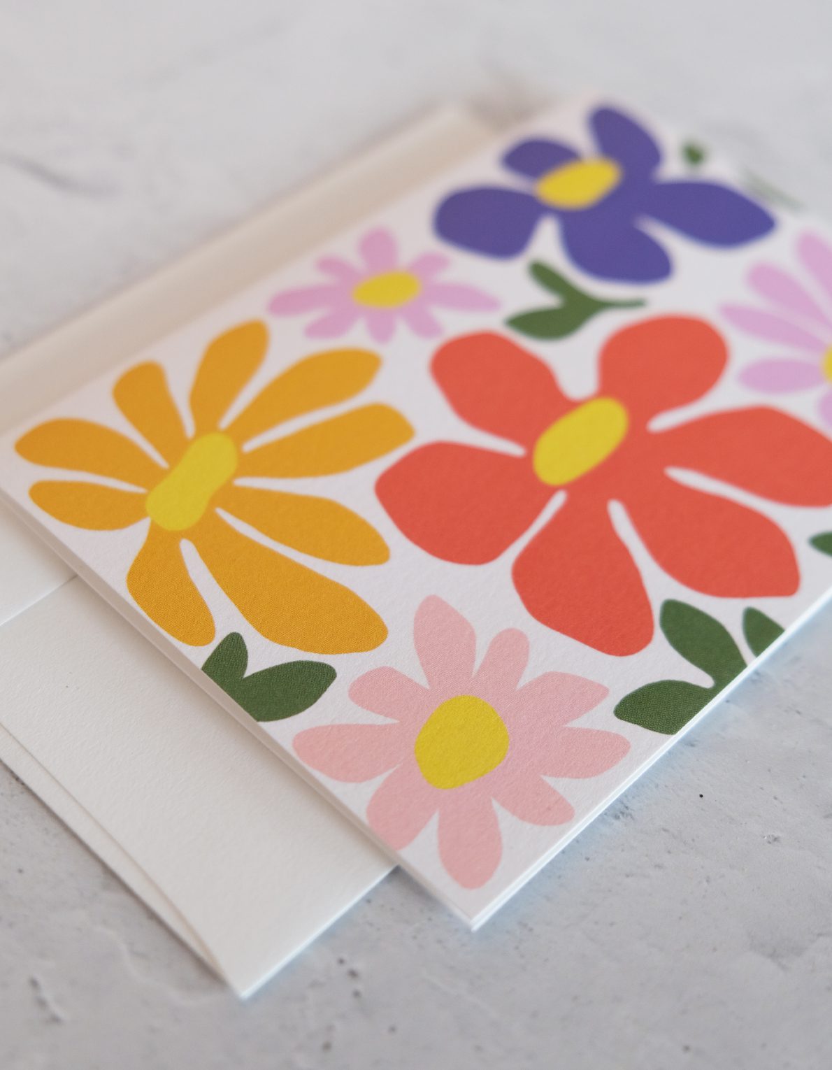 Note Cards, Boxed Set of 12 | Primary Blooms