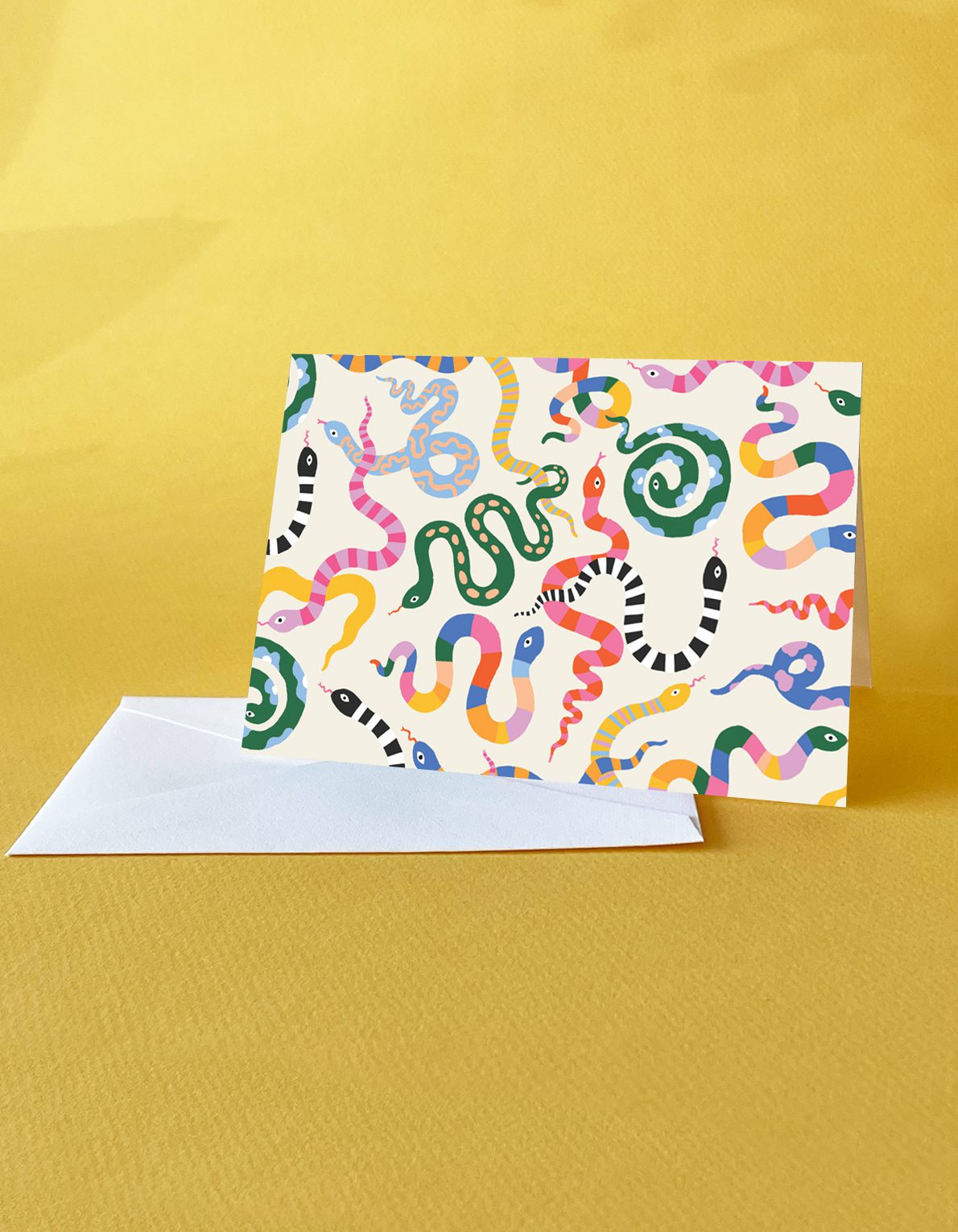 Note Cards, Boxed Set of 12 | Colorful Snakes