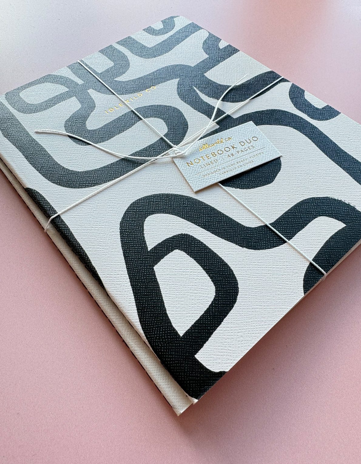 Notebook Duo | Black & White Squiggle