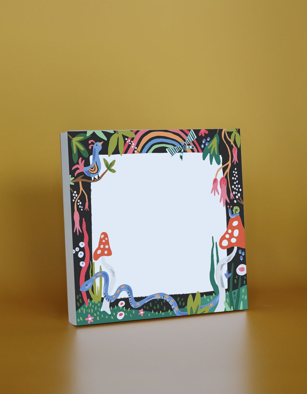 200-Sheet Jumbo Desk Pad | Mushroom Garden