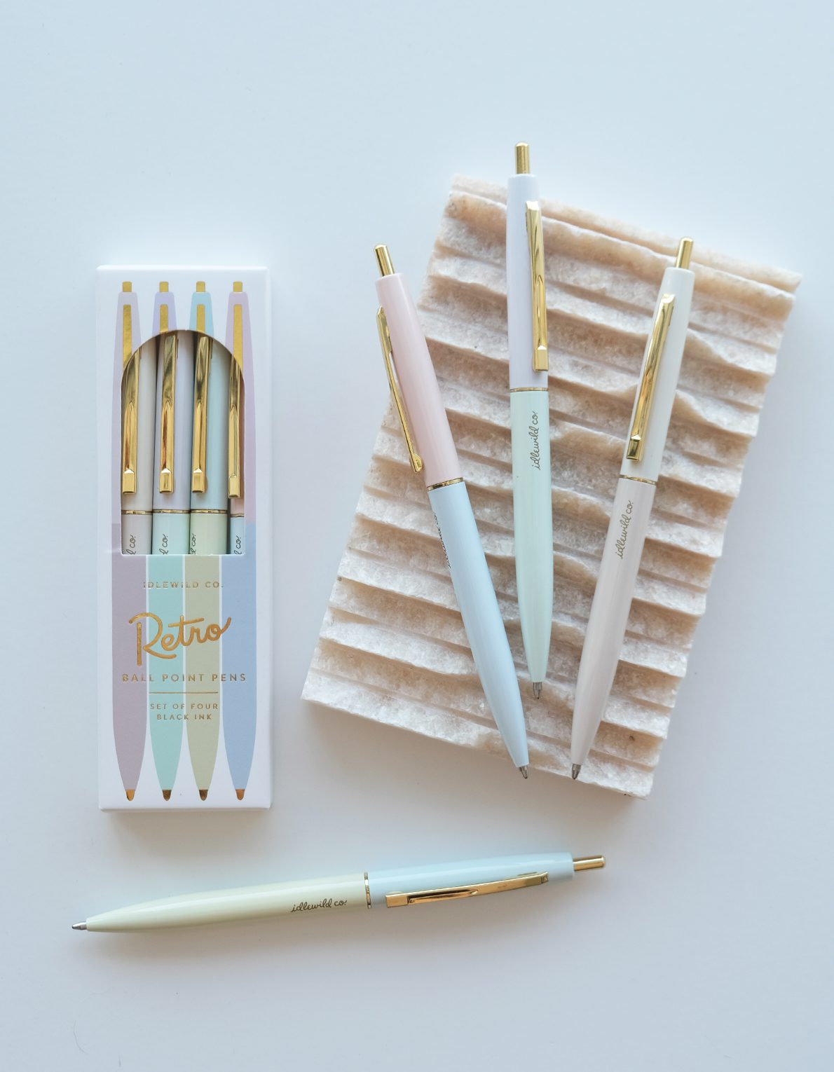 Retro Pen Set | Pastel Rainbow