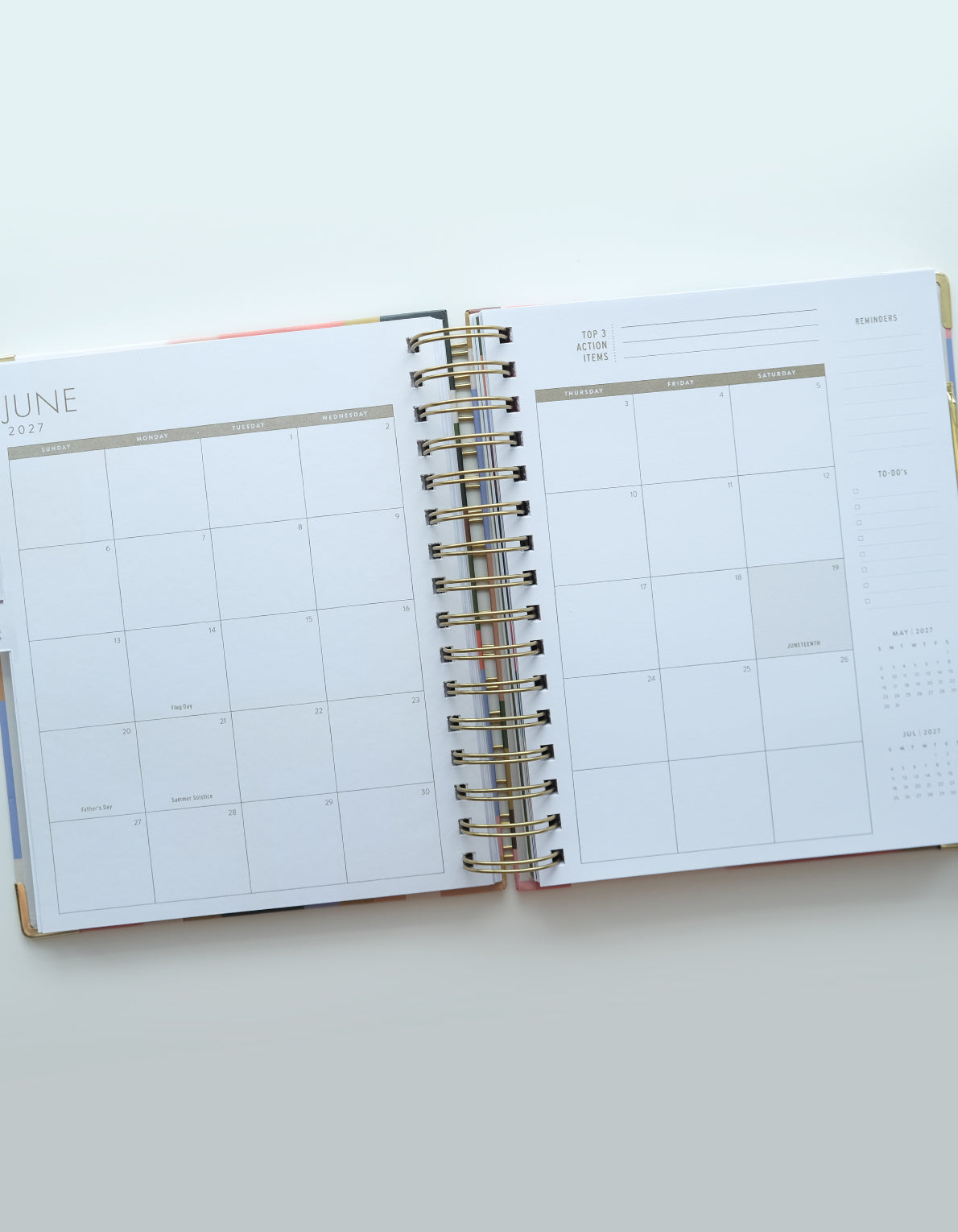 2027 Spiral Bound Planner | Patchwork Motif