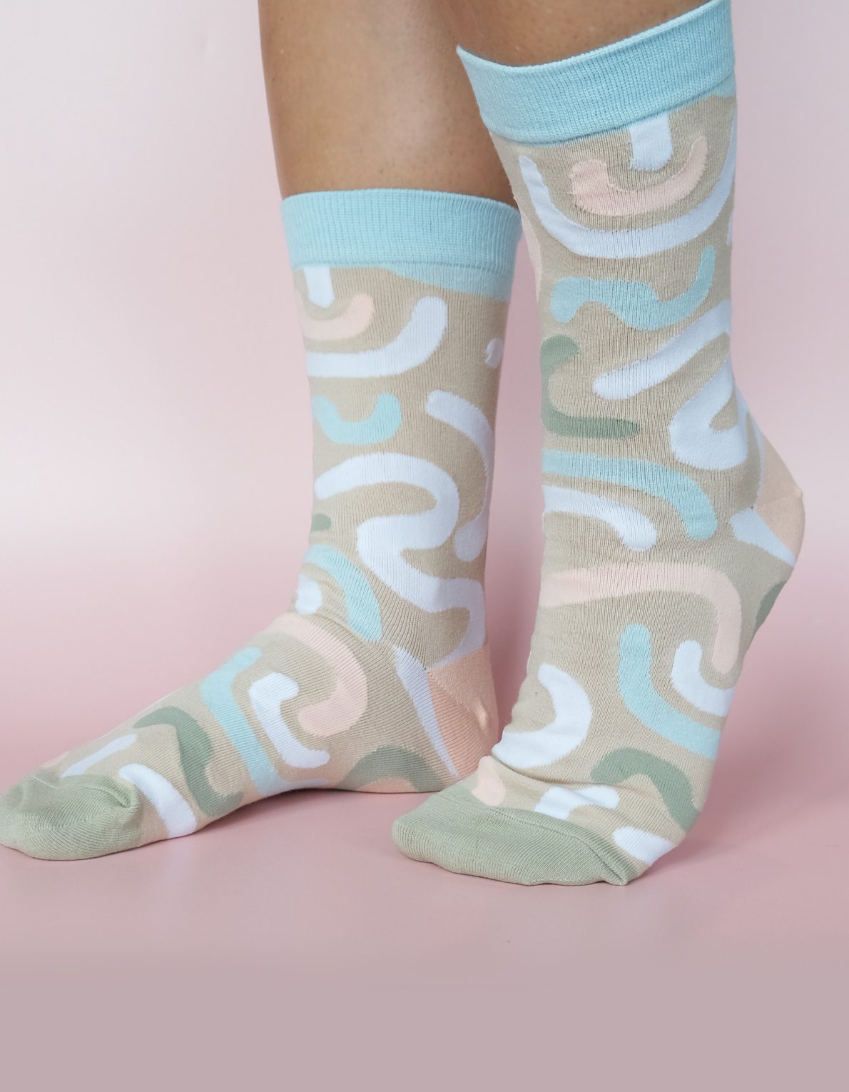 Crew Socks | Pastel Squiggle