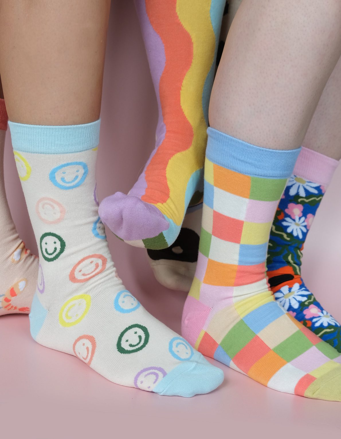 Crew Socks | Rainbow Checks