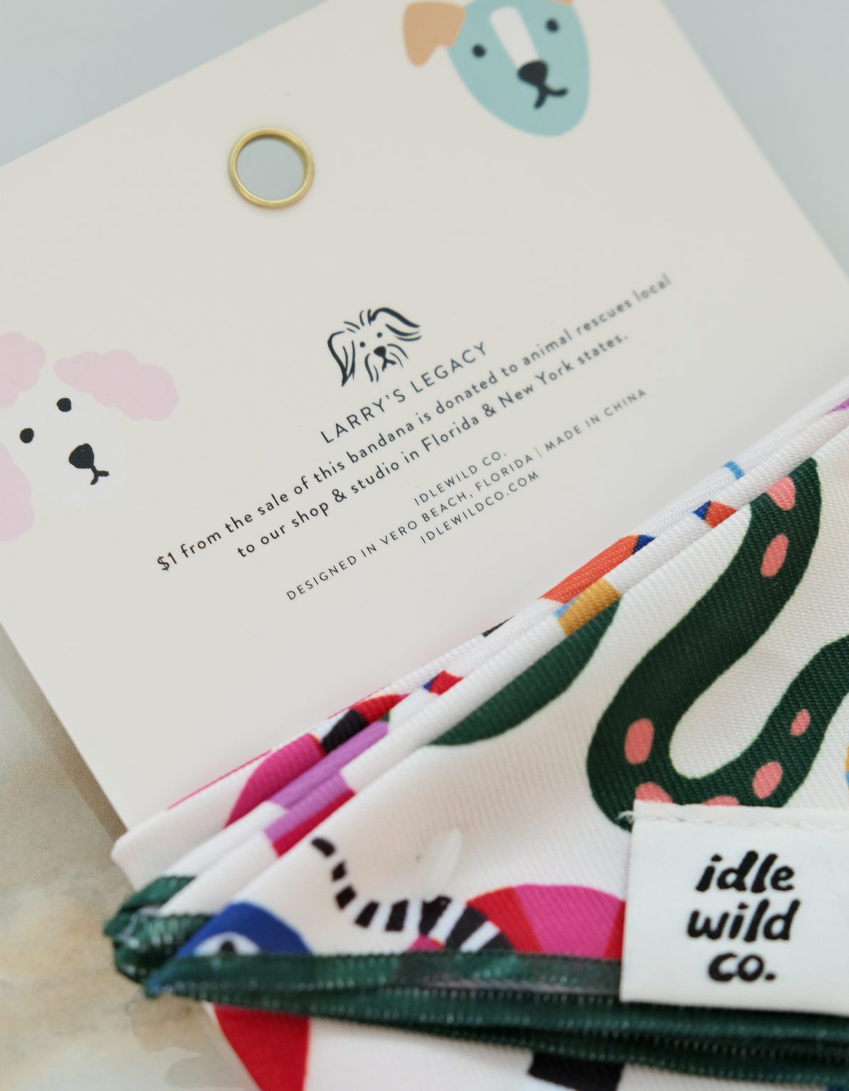 Pet Bandana | Rainbow Snakes