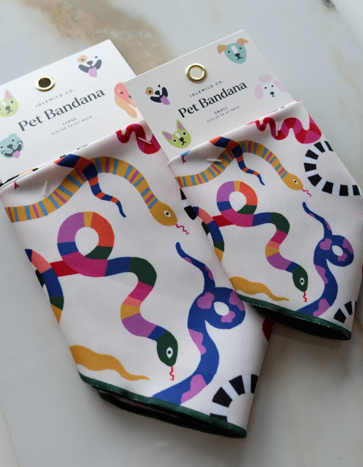 Pet Bandana | Rainbow Snakes