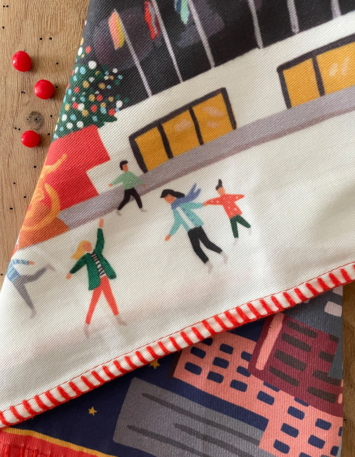 Cotton Holiday Tea Towel | Rockefeller Tree