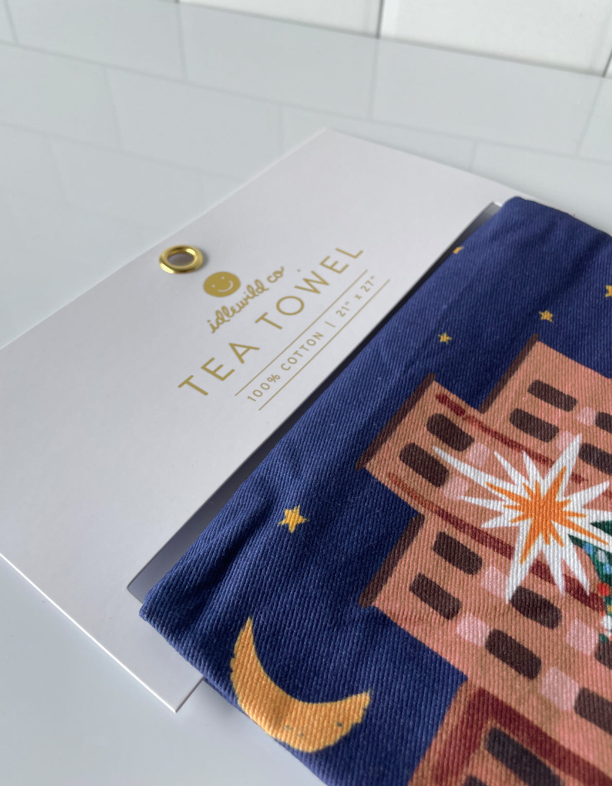 Cotton Holiday Tea Towel | Rockefeller Tree