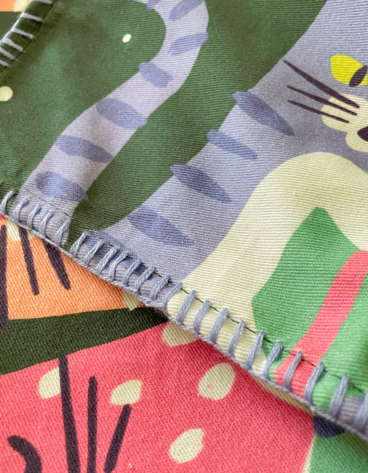 Cotton Holiday Tea Towel | Kitty Carols
