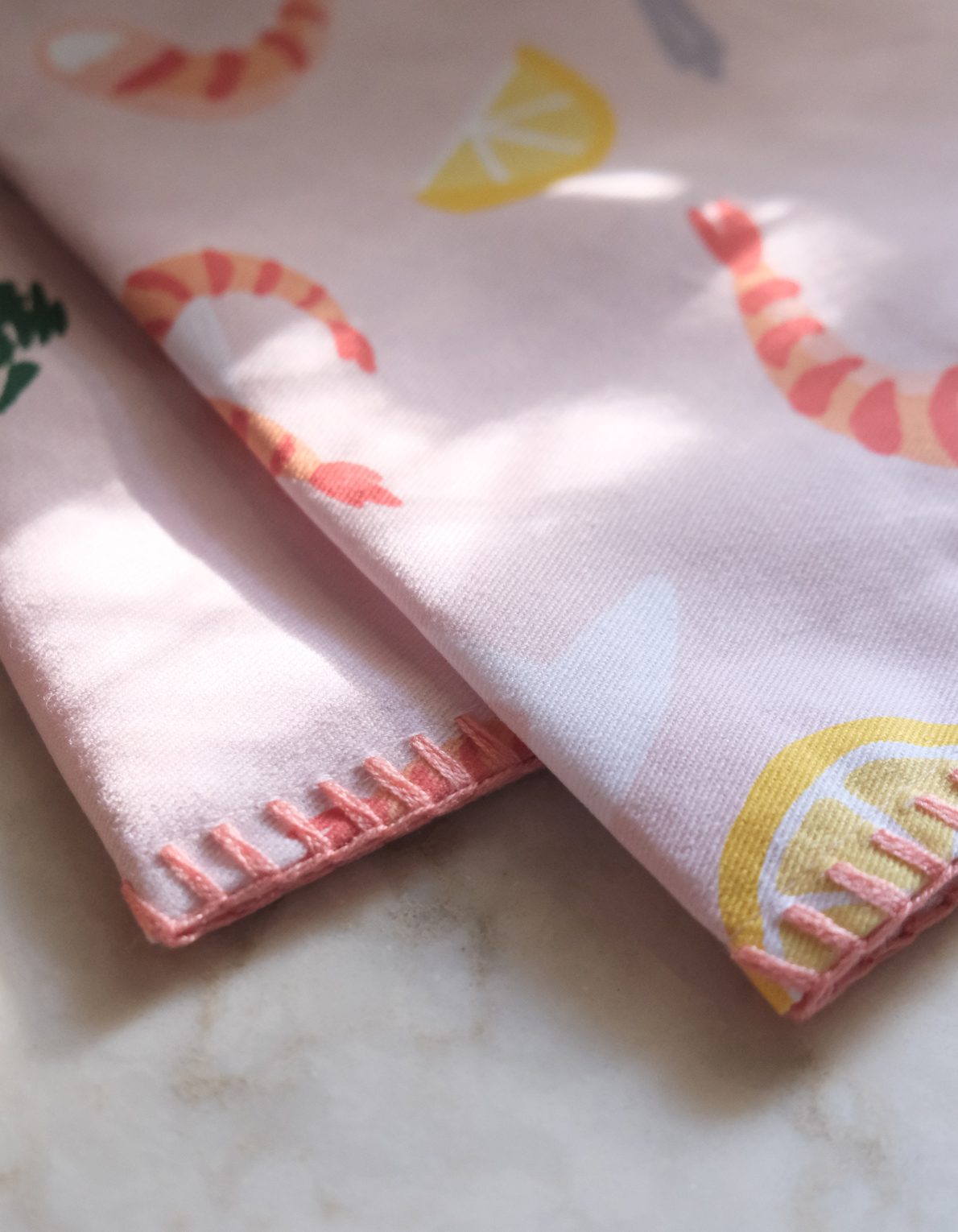 Cotton Tea Towel | Shrimp Cocktail