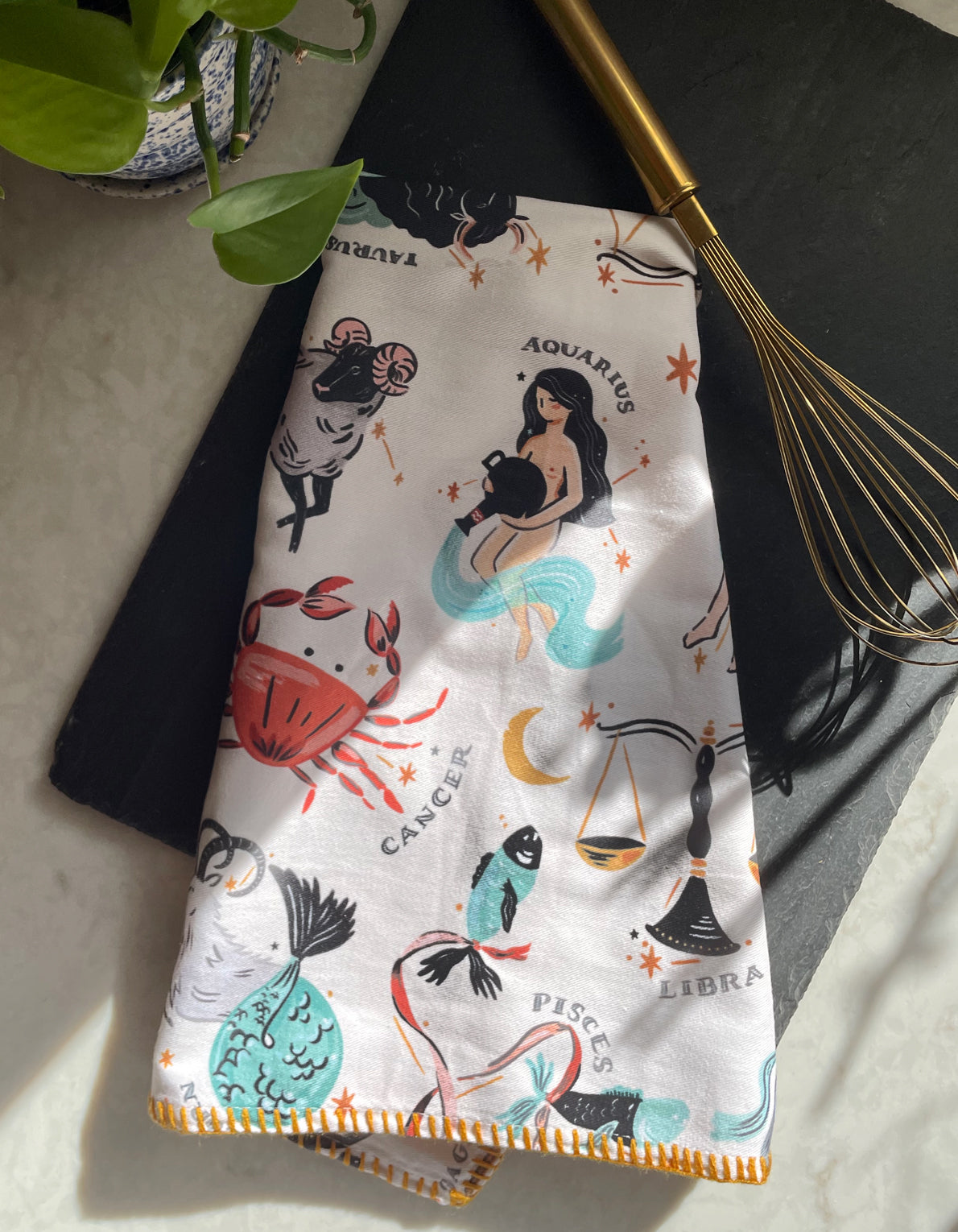 Cotton Tea Towel | Zodiac