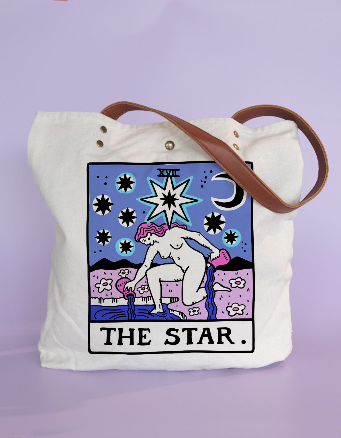 Screen Printed Canvas Tote | The Star Tarot