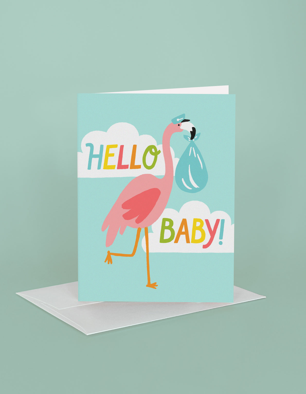 Baby Greeting Card | Flamingo Baby