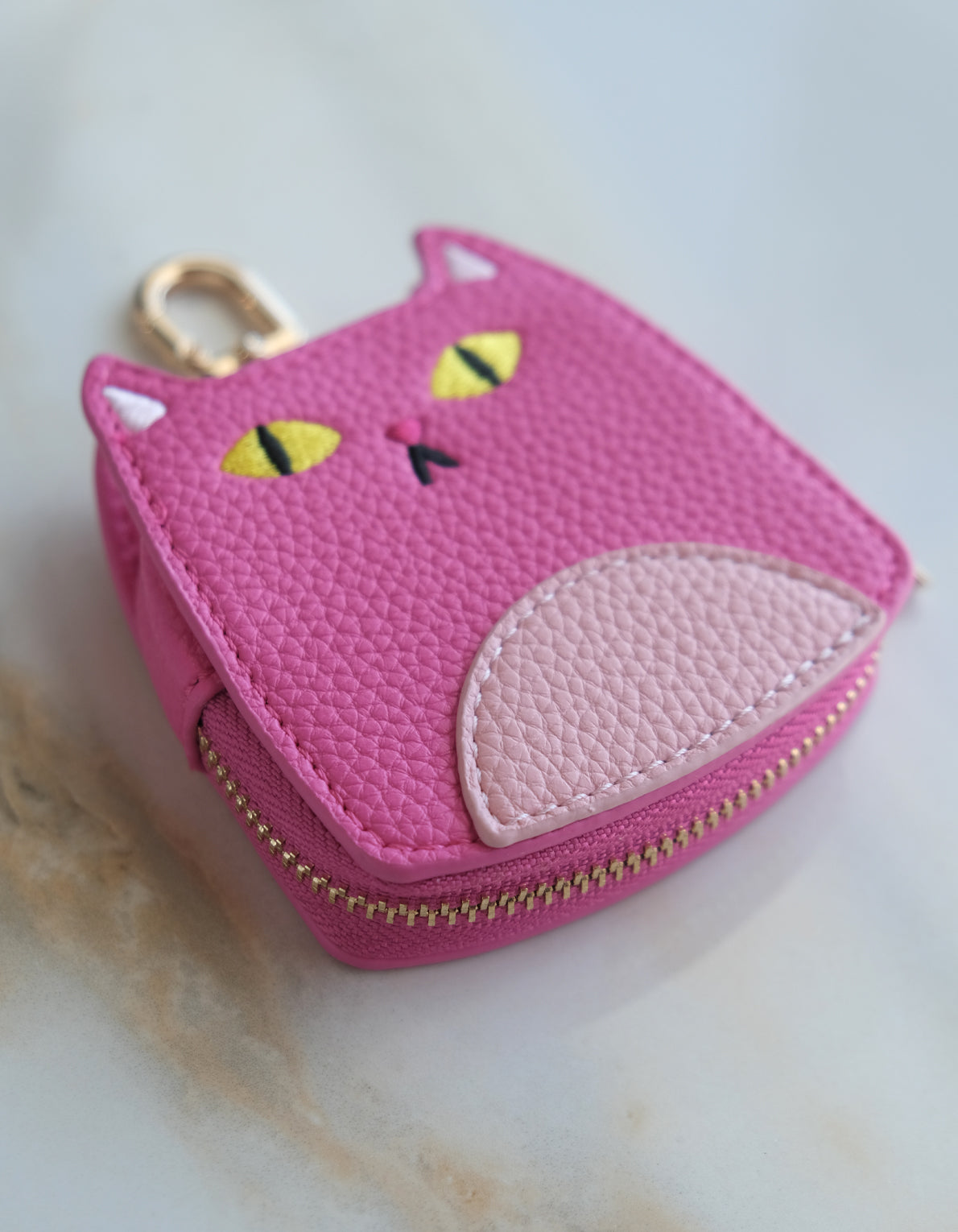 Coin Pouch Bag Charm | Pink Cat