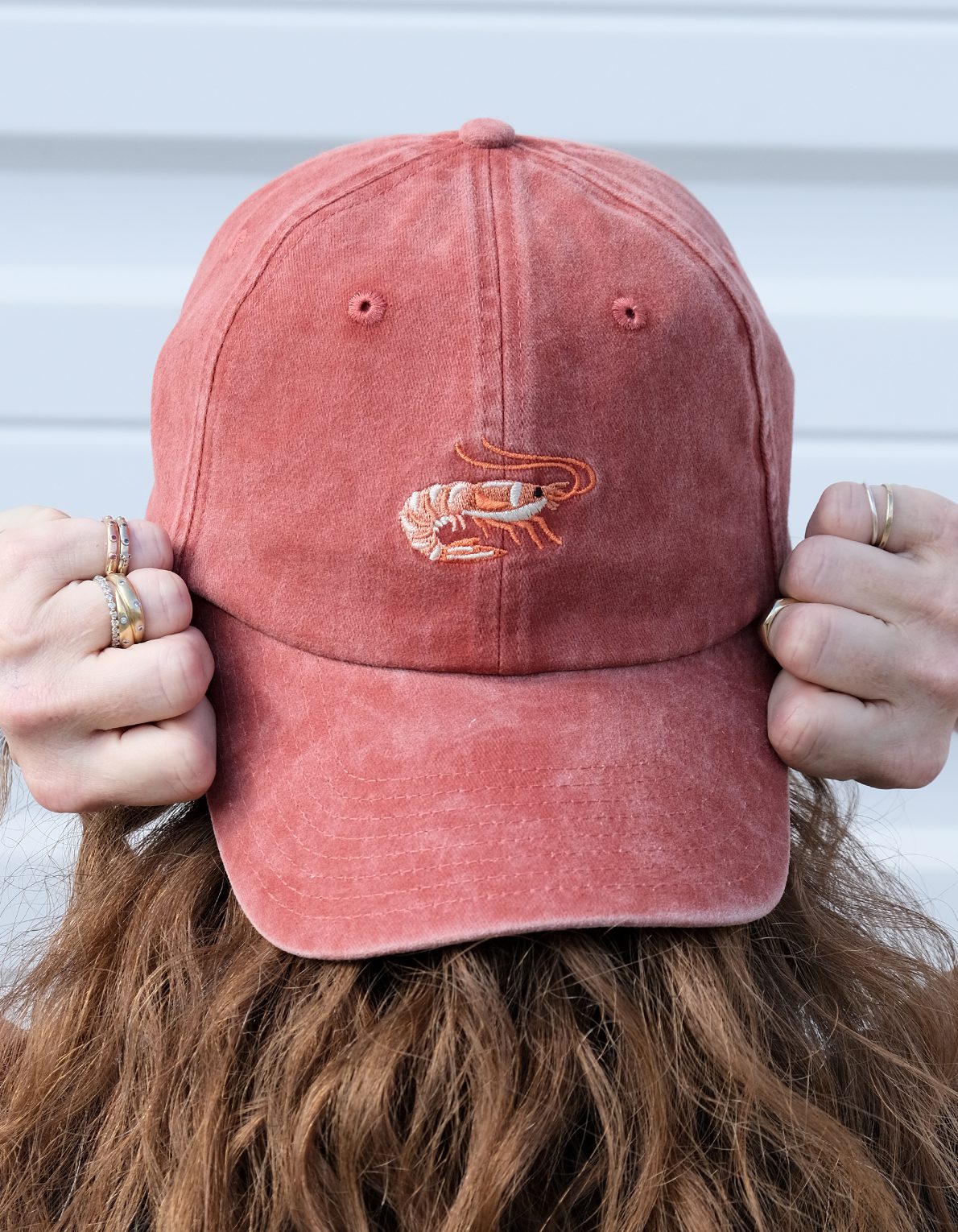 Embroidered Hat | Shrimp