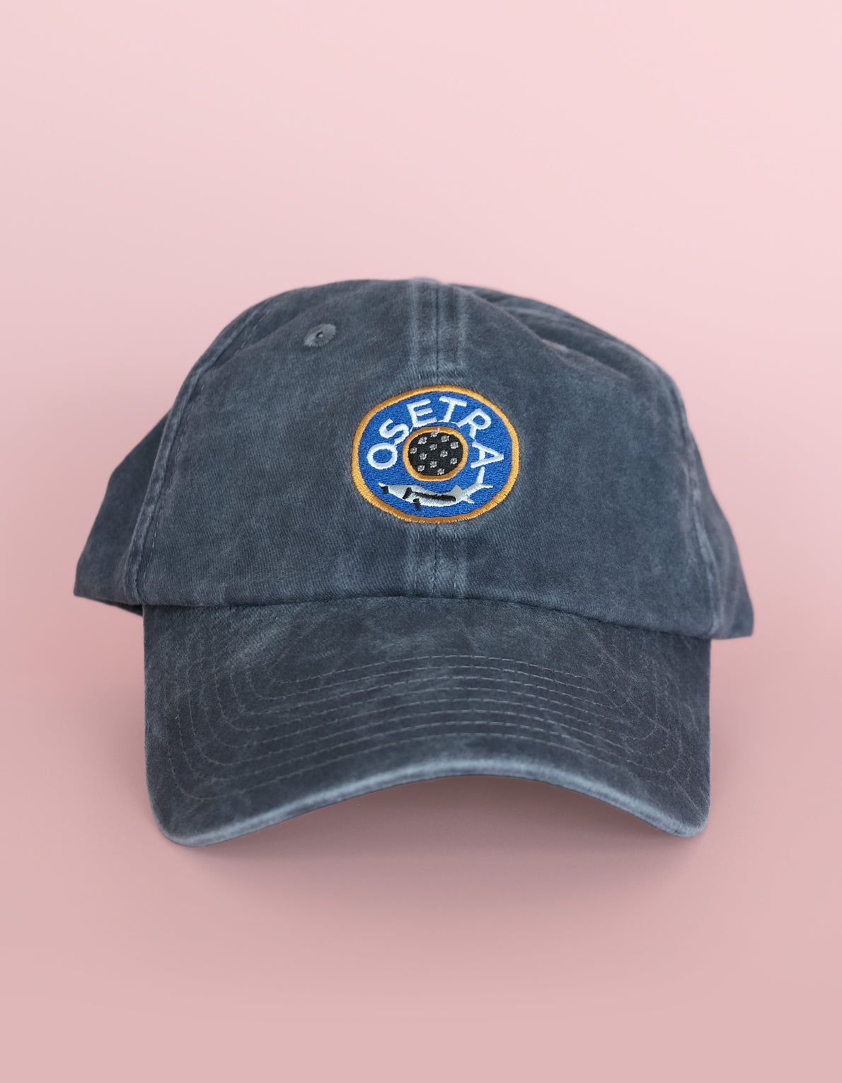 Embroidered Hat | Caviar, Washed Navy Color