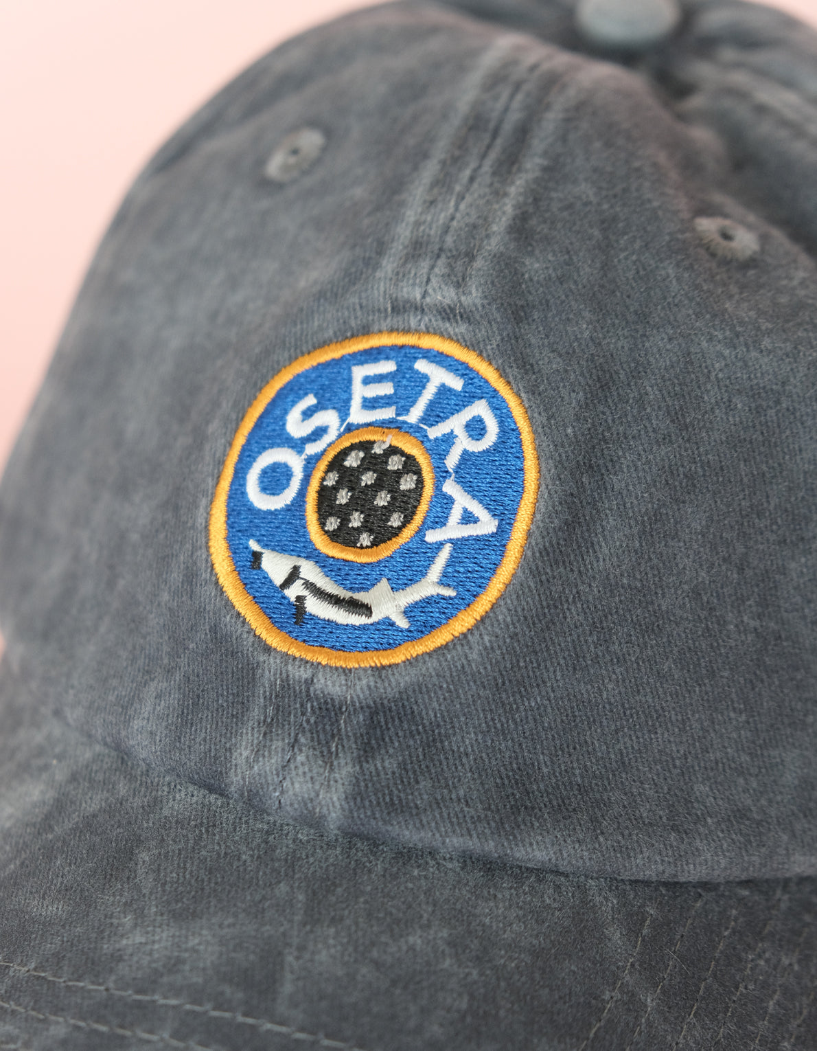 Embroidered Hat | Caviar, Washed Navy Color