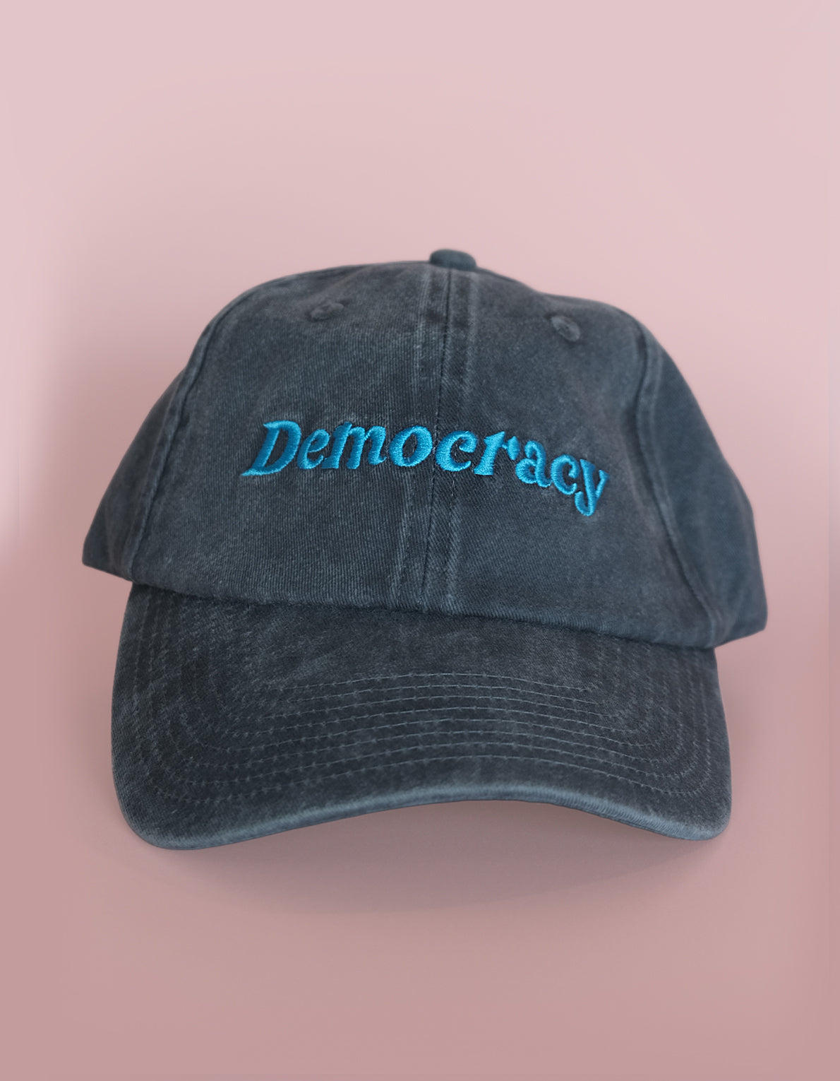 Embroidered Hat | Democracy, Washed Navy Color