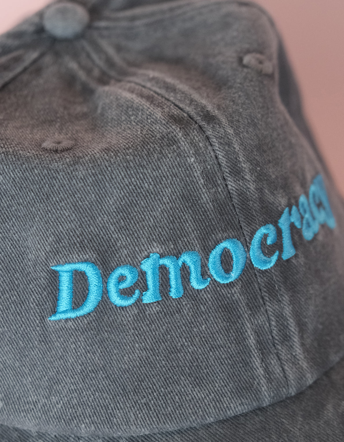 Embroidered Hat | Democracy, Washed Navy Color