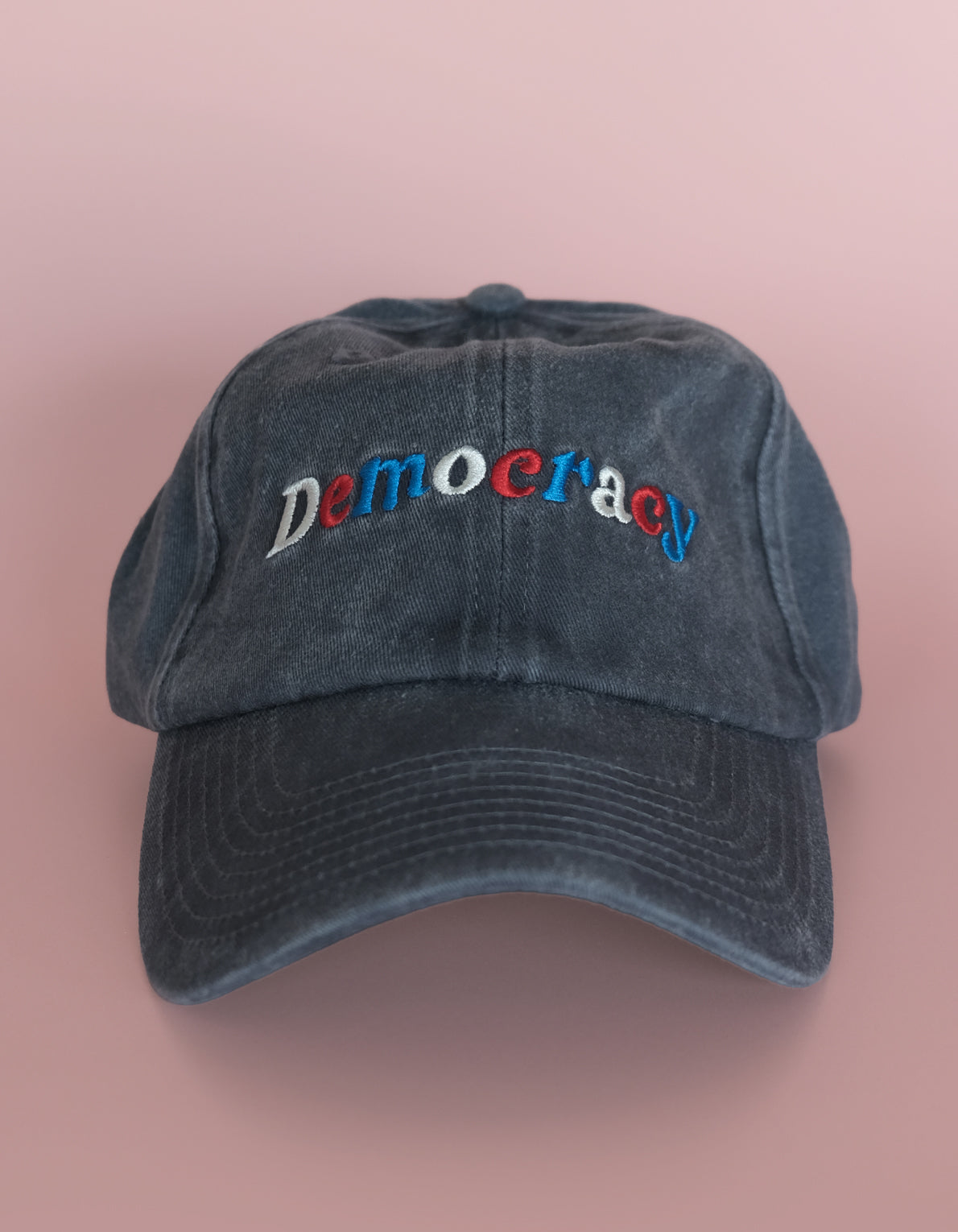 Embroidered Hat | Democracy, Red, White & Blue