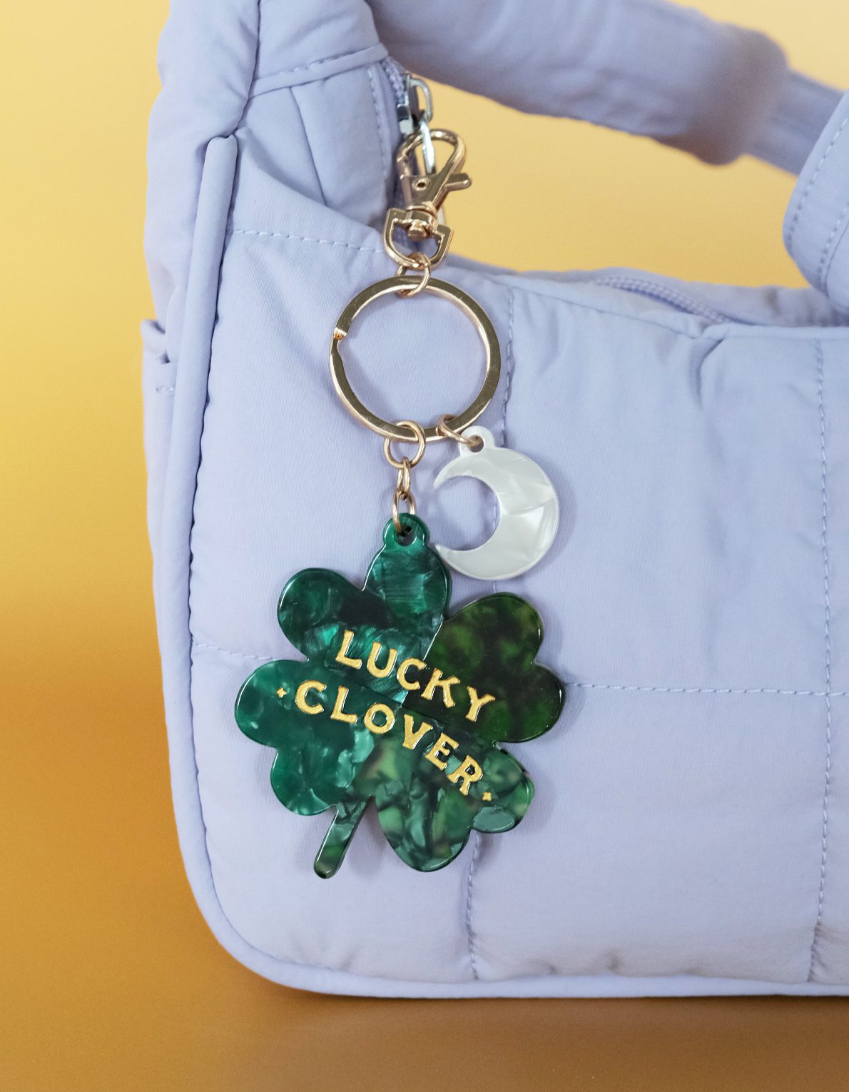 Lucky Bag Charm | Four Leaf Clover