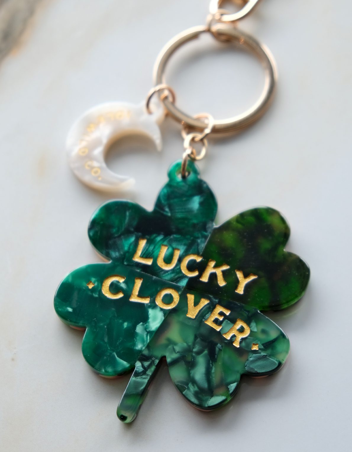 Lucky Bag Charm | Four Leaf Clover