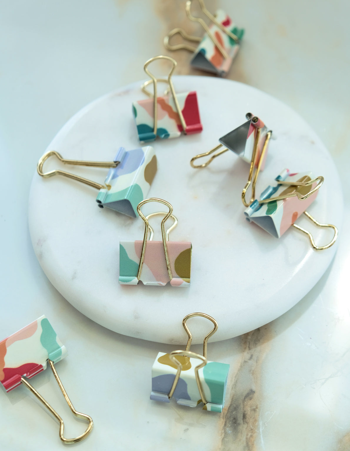Binder Clips | Colorful Blobs