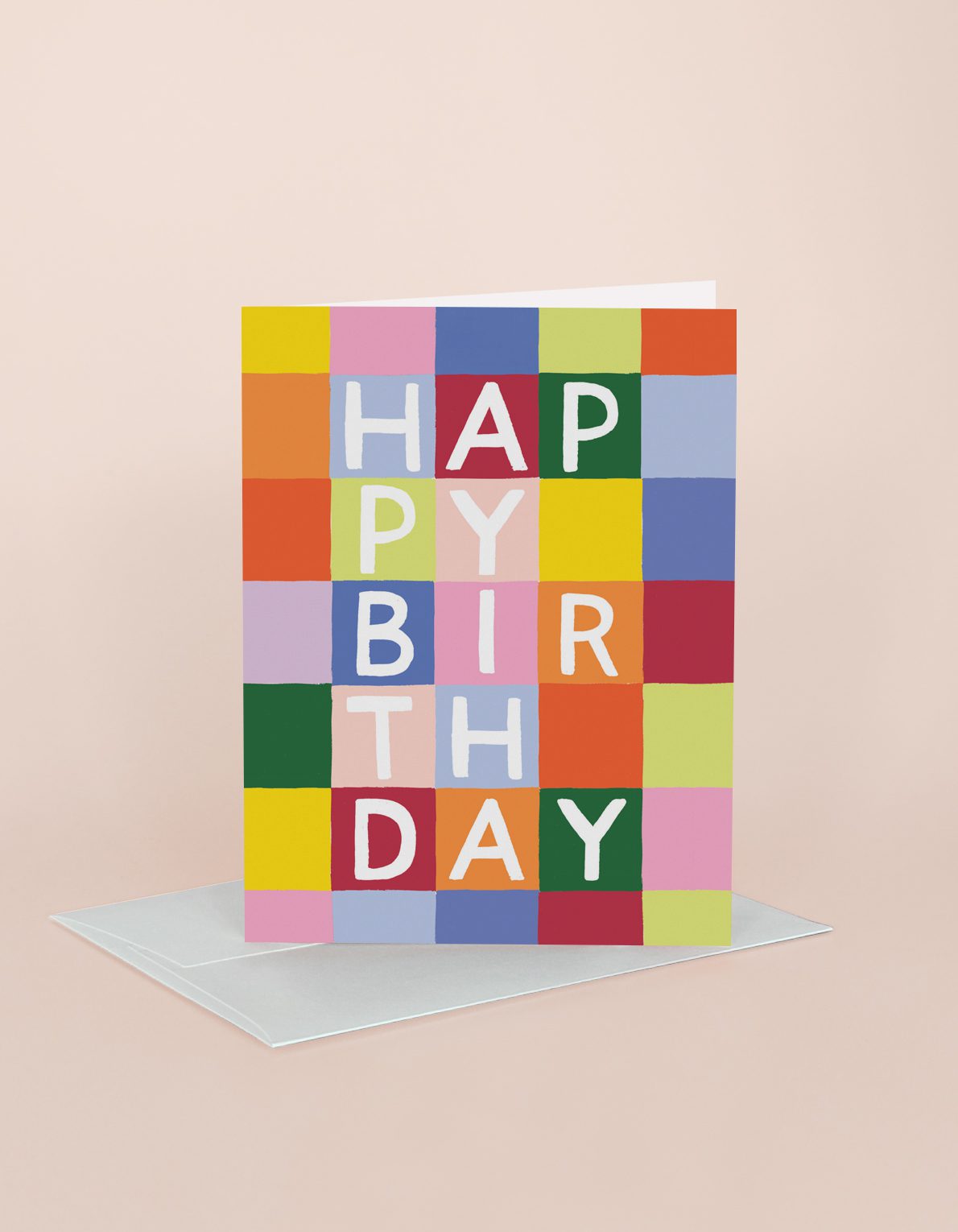 Birthday Greeting Card | Rainbow Checks