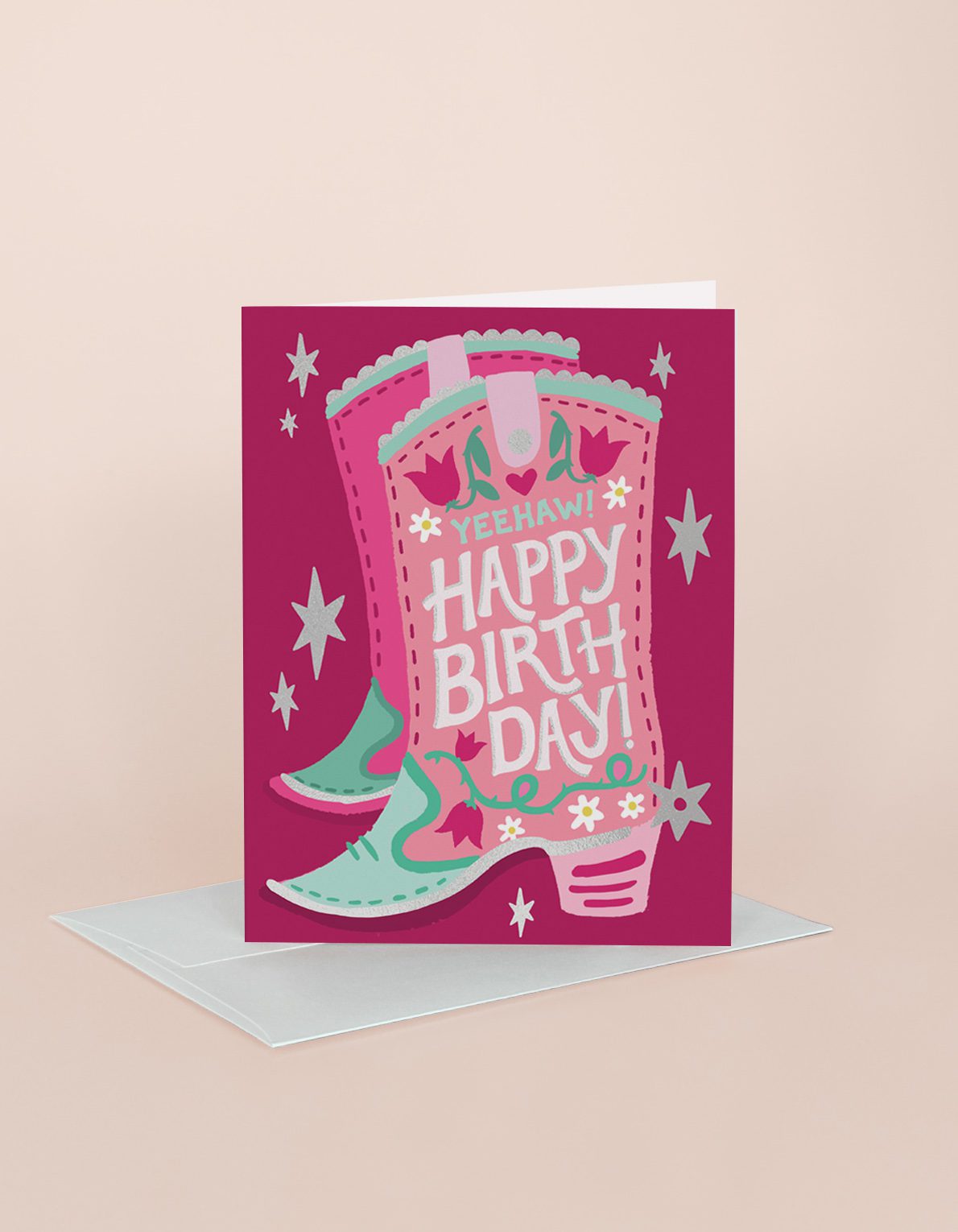 Birthday Greeting Card | Cowgirl Birthday Boot