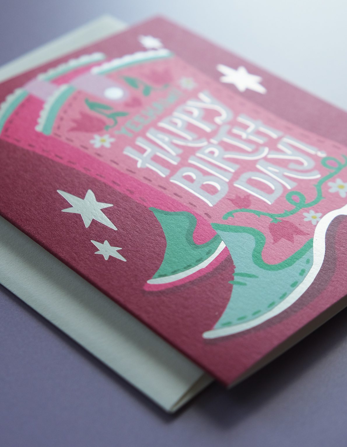 Birthday Greeting Card | Cowgirl Birthday Boot